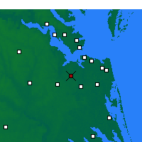 Nearby Forecast Locations - Norfolk - Map
