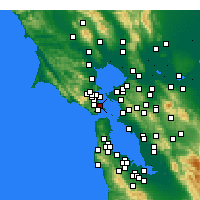 Nearby Forecast Locations - Belvedere Tiburon - Map