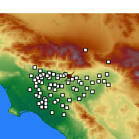 Nearby Forecast Locations - Claremont - Map