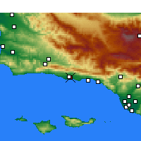 Nearby Forecast Locations - Goleta - Map
