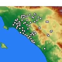 Nearby Forecast Locations - Irvine - Map