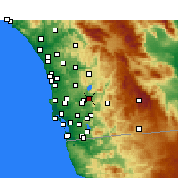 Nearby Forecast Locations - Lakeside - Map