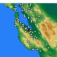 Nearby Forecast Locations - Palo Alto - Map