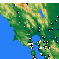 Nearby Forecast Locations - Petaluma - Map