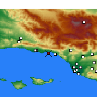 Nearby Forecast Locations - Santa Barbara - Map