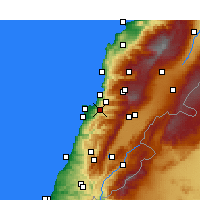 Nearby Forecast Locations - Brummana - Map