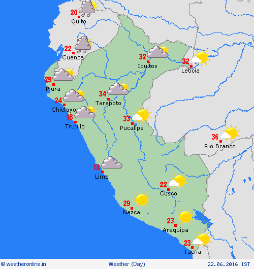 overview Peru South America Forecast maps