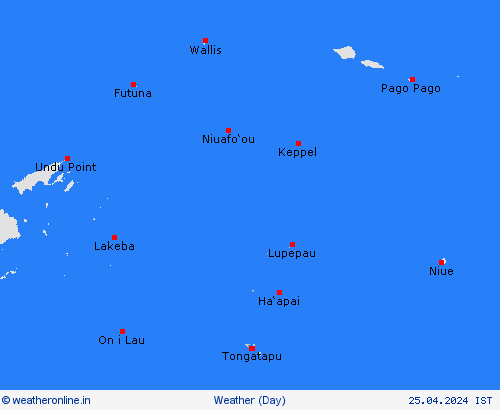 overview Tonga Islands Pacific Forecast maps