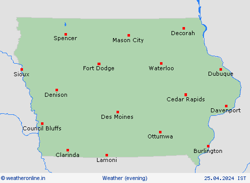 overview Iowa North America Forecast maps