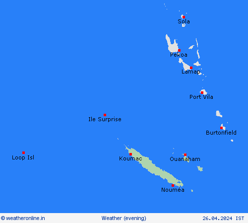 overview New Caledonia Pacific Forecast maps