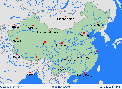 overview China Asia Forecast maps