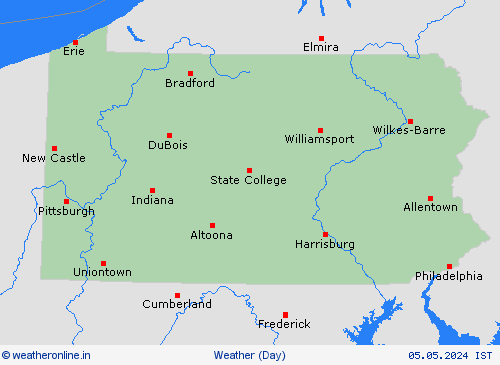 overview Pennsylvania North America Forecast maps