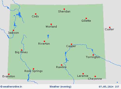 overview Wyoming North America Forecast maps