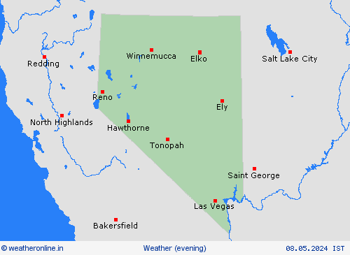 overview Nevada North America Forecast maps