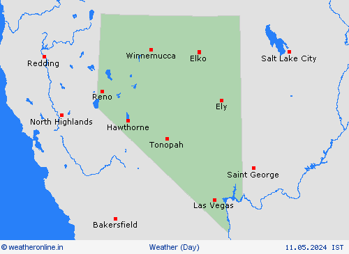 overview Nevada North America Forecast maps