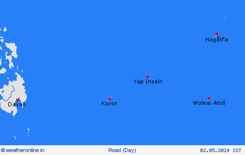 road conditions Palau Pacific Forecast maps