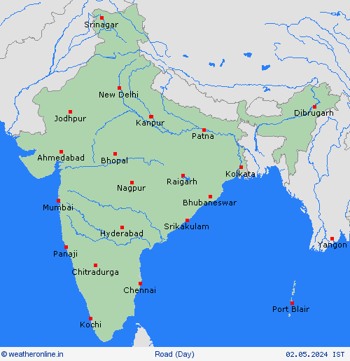 road conditions India India Forecast maps