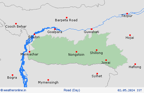 road conditions  India Forecast maps