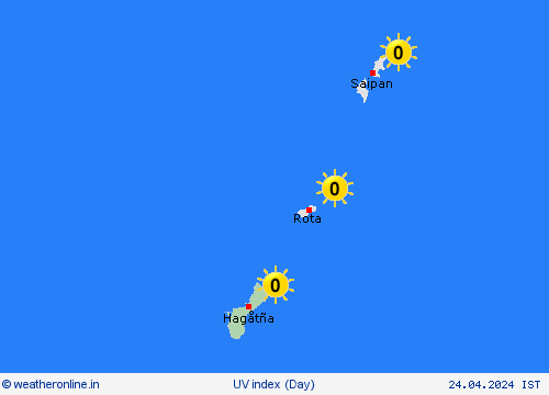 uv index Guam Pacific Forecast maps