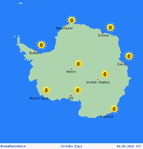 uv index Antarctica Antarctica Forecast maps