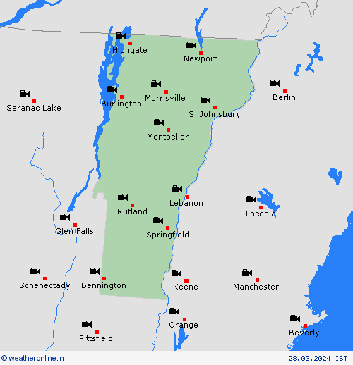 webcam Vermont North America Forecast maps
