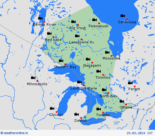 webcam Ontario North America Forecast maps