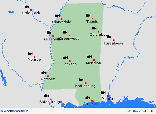 webcam Mississippi North America Forecast maps