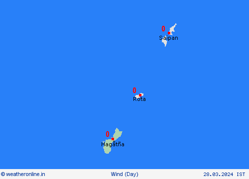 wind Guam Pacific Forecast maps