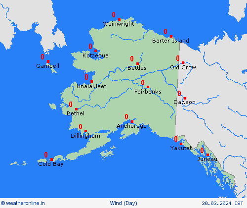 wind Alaska North America Forecast maps