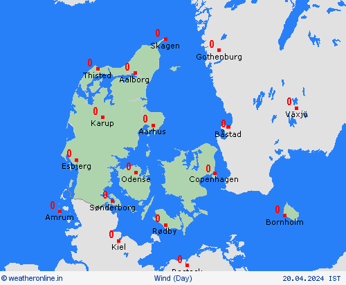 wind Denmark Europe Forecast maps