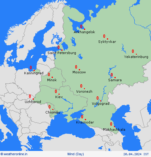 wind  Europe Forecast maps