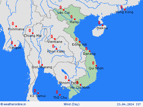 wind Vietnam Asia Forecast maps