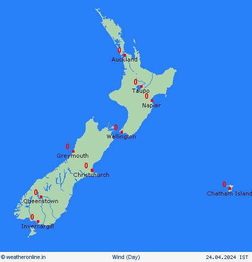 wind New Zealand Pacific Forecast maps