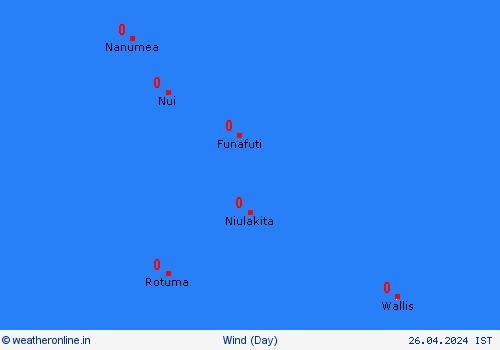 wind Tuvalu Pacific Forecast maps