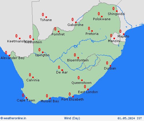 wind South Africa Africa Forecast maps