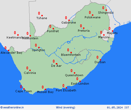 wind South Africa Africa Forecast maps