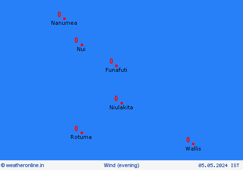 wind Tuvalu Pacific Forecast maps