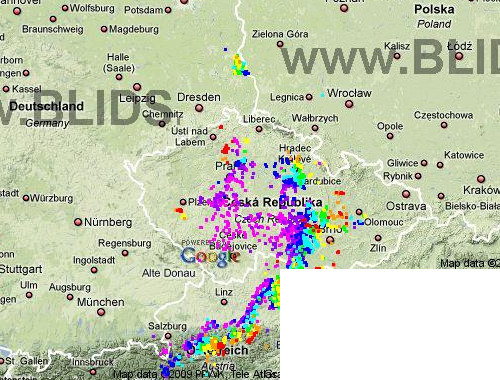 Lightning Czech Republic 22:45 UTC Sat 25 Jun