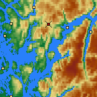 Nearby Forecast Locations - Kvamskogen - Map