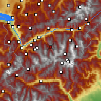 Nearby Forecast Locations - Evolène - Map
