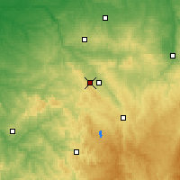 Nearby Forecast Locations - Guéret - Map