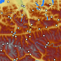 Nearby Forecast Locations - Bischofshofen - Map