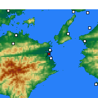 Nearby Forecast Locations - Tokushima - Map