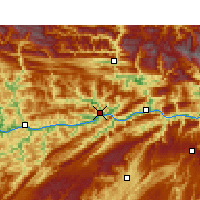 Nearby Forecast Locations - Fengjie - Map