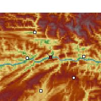 Nearby Forecast Locations - Wushan - Map