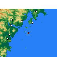 Nearby Forecast Locations - Dongtou - Map