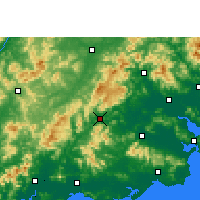 Nearby Forecast Locations - Jiexi - Map