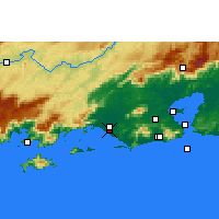 Nearby Forecast Locations - Santa Cruz AERO - Map