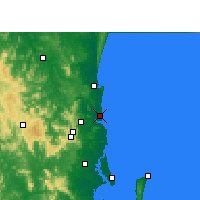 Nearby Forecast Locations - Sunshine Coast Airport - Map