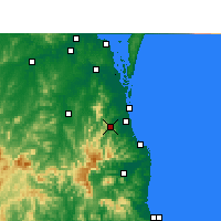 Nearby Forecast Locations - Hinze Dam - Map